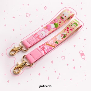 Poffurin Wristlet Lanyard - Sakura