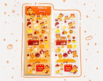 Poffurin Deco Sticker Sheet - Bakery - Journaling - Deco Sticker