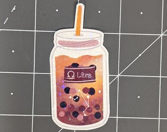 Holographic Horoscope Boba - [Libra] Sticker