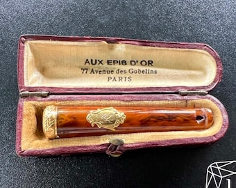 Vintage Cigarette Holder In Case Made In Paris.