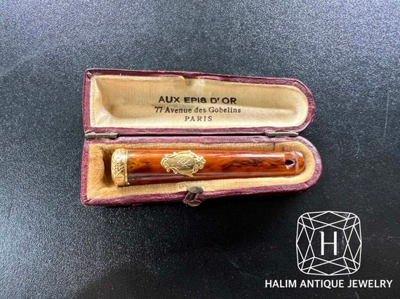 Vintage Cigarette Holder in Case Made in Paris