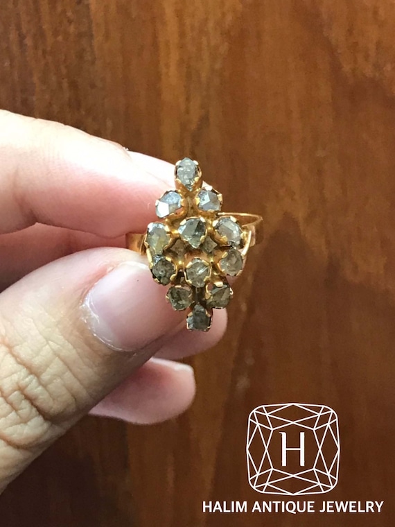 Antique Polki Diamond Ring. Peranakan Jewelry Etsy