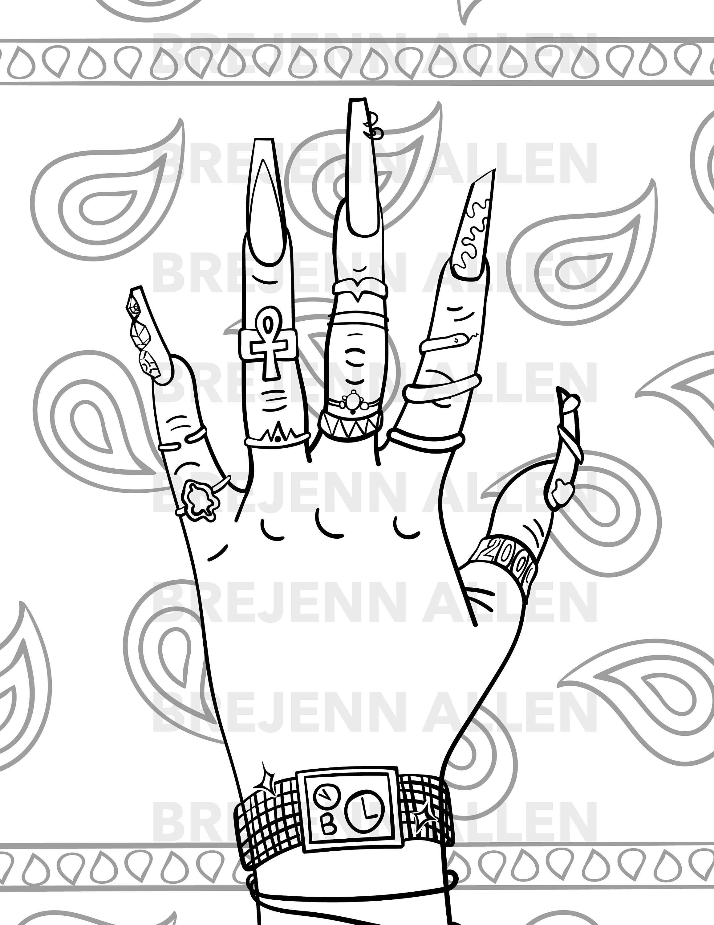 nail polish coloring pages