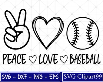 Free Free 175 Peace Love Baseball Svg Free SVG PNG EPS DXF File