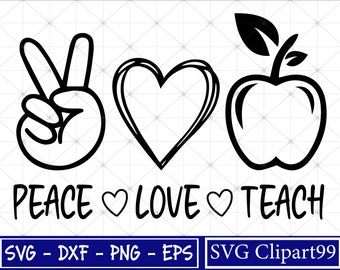 Free Free 139 Peace Love Teach Svg Free SVG PNG EPS DXF File