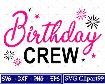 Birthday Crew SVG, Joyeux anniversaire à moi Svg, Anniversaire Tendance Svg - Cricut - Fichier coupé