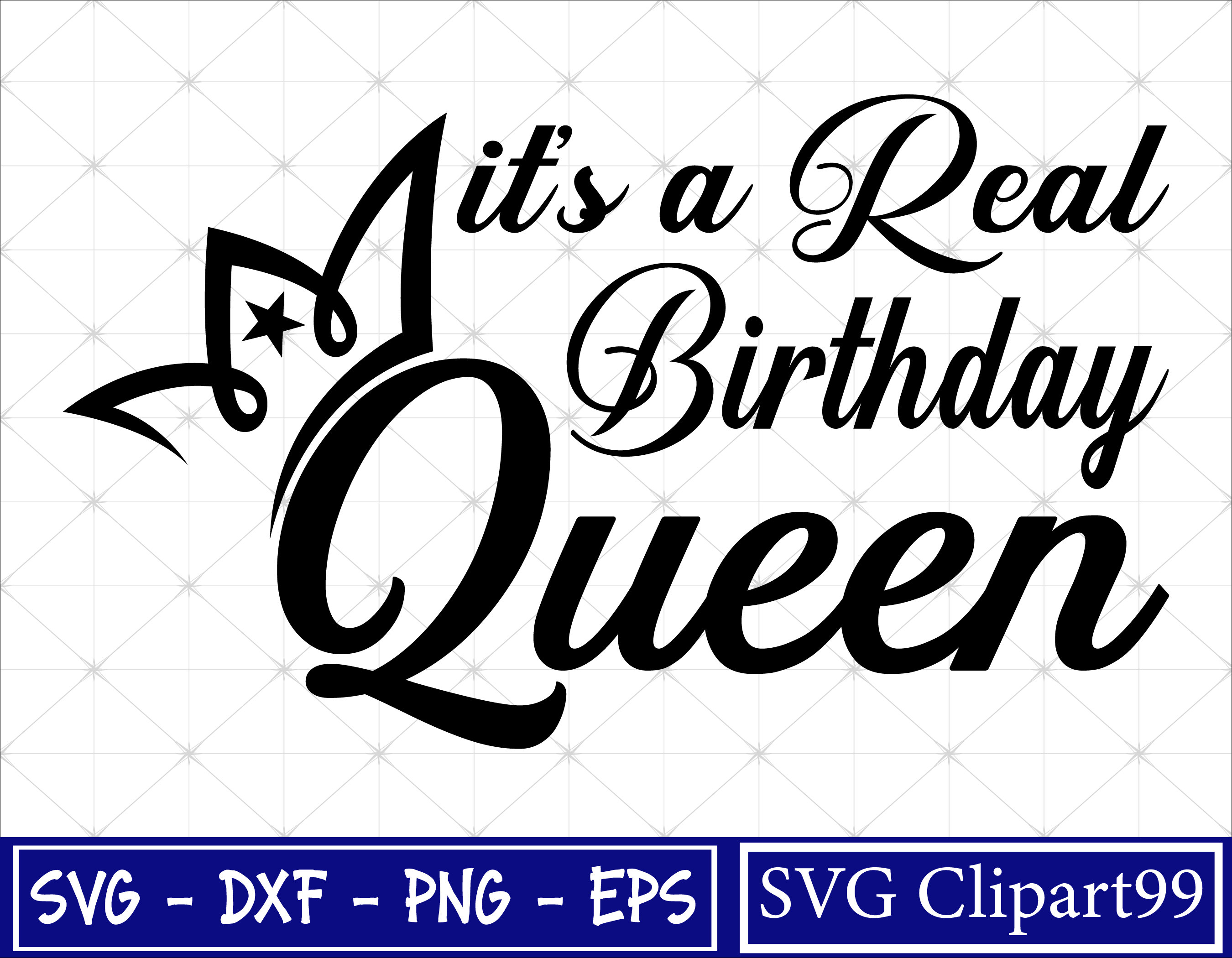 It’s A Real Birthday Queen SVG Happy Birthday to me Svg | Etsy