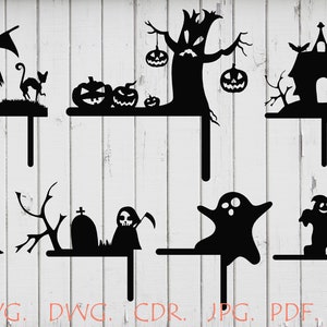 Halloween SVG bundle - Halloween Door Corners  (Svg-Dwg-Cdr-Jpg-Pdf-Psd)
