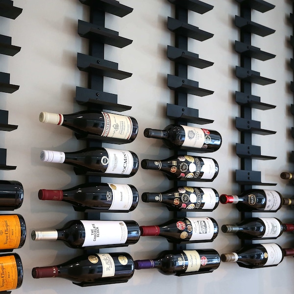 Metal Wine Rack - Wine Storage Rack - Wine Bottle Holder - Wall Wine Rack - Wall Wine Rack - Wall Mount Rack