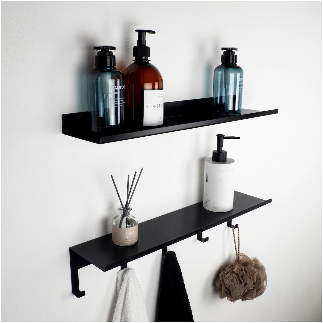 Bathroom Towel Holder and Shelf Set towel Holder Bathroom Towel Storage