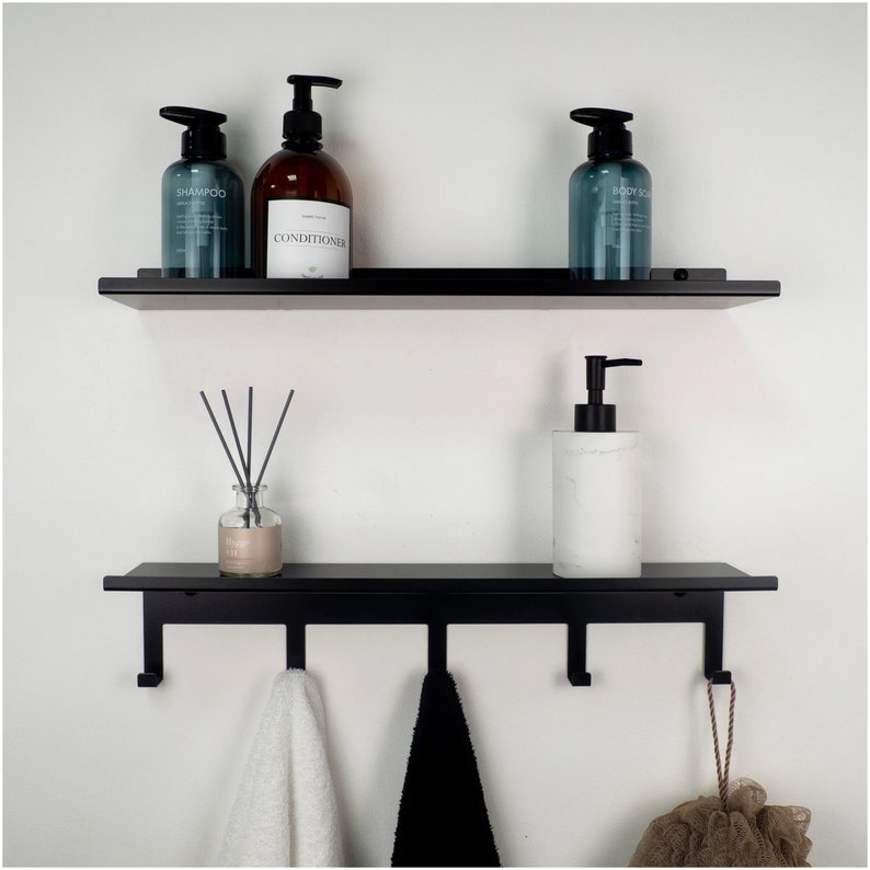 Bathroom Towel Holder and Shelf Set towel Holder Bathroom Towel Storage Towel Hook Towel Shelf 1 ...