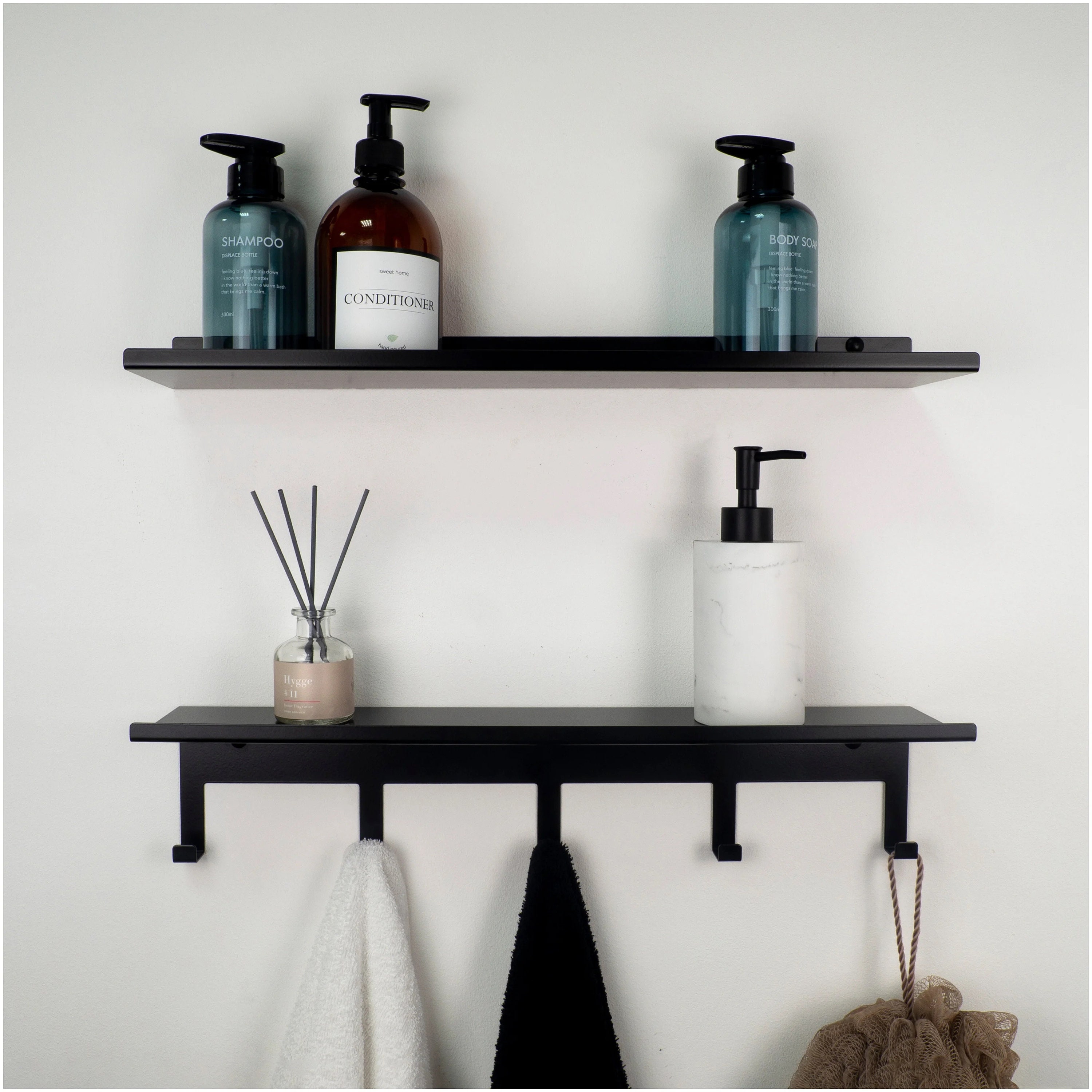Bathroom Towel Holder and Shelf Set towel Holder Bathroom Towel Storage ...