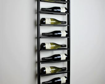 Wall Mount Steel Wine Rack, Modern Wine Storage