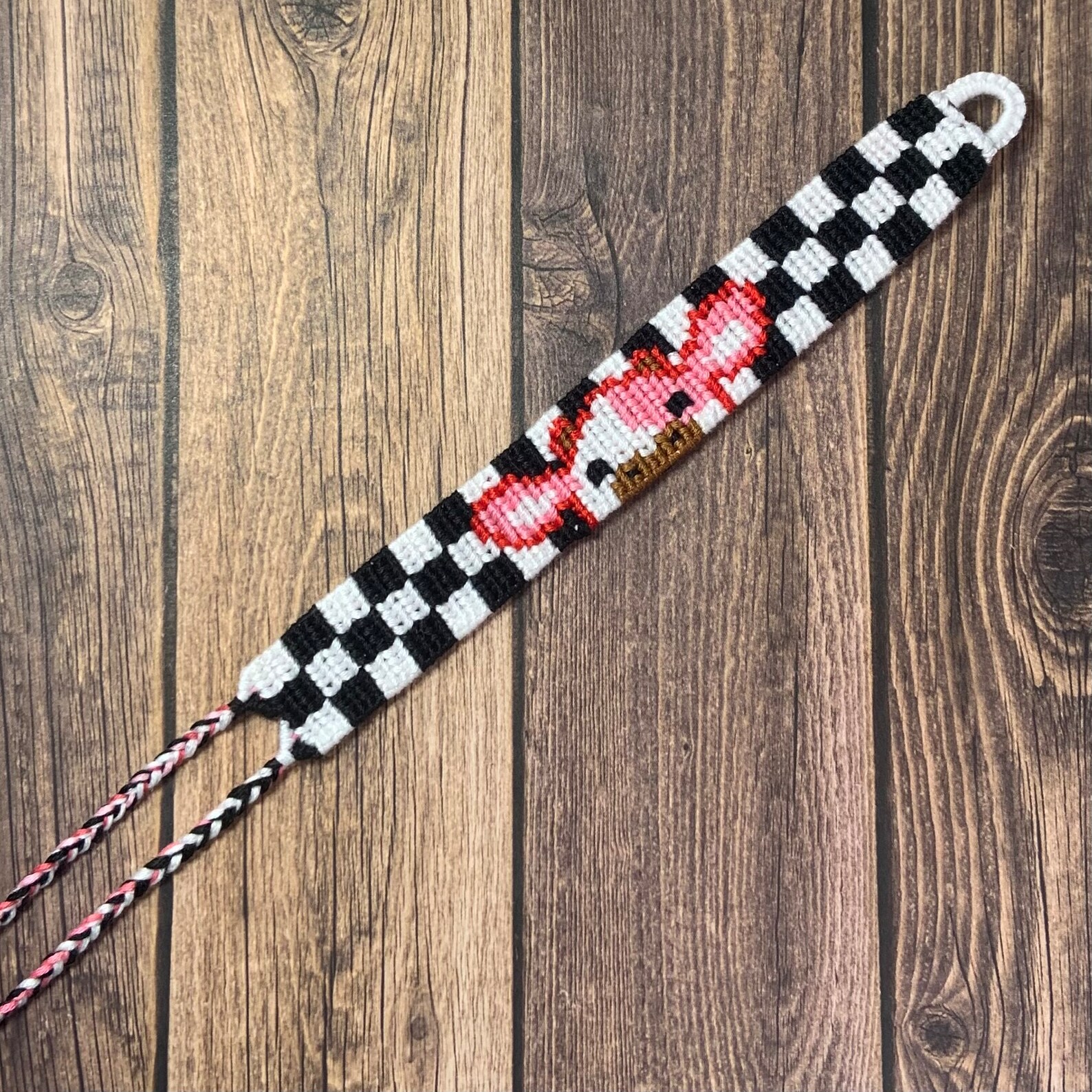 Cow Friendship Bracelet Checkered Alpha Pattern Etsy