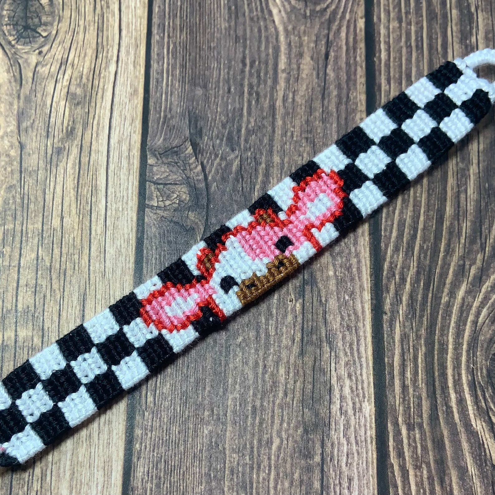 Cow Friendship Bracelet Checkered Alpha Pattern Etsy