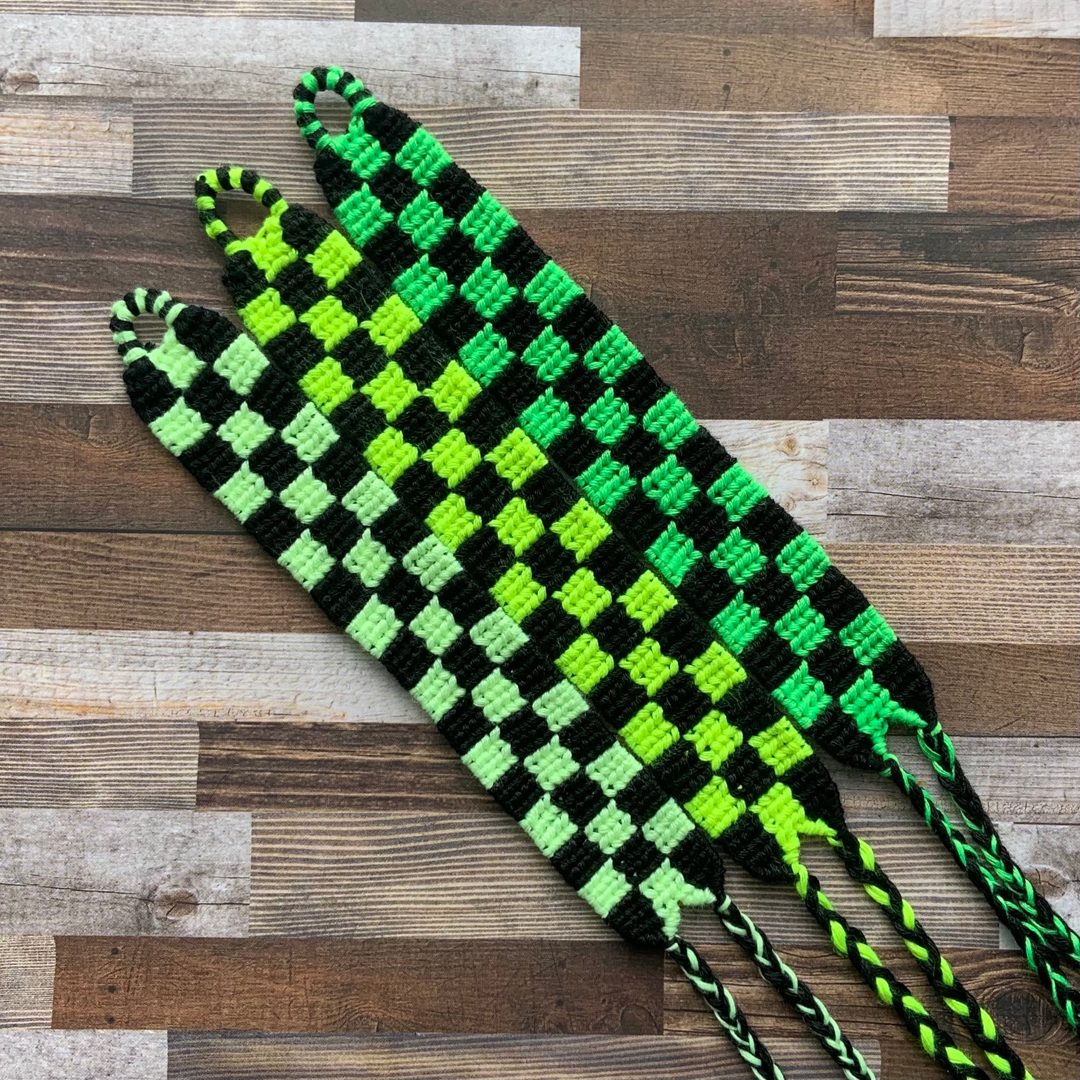 Checkered Friendship Bracelets Alpha Patterns Etsy