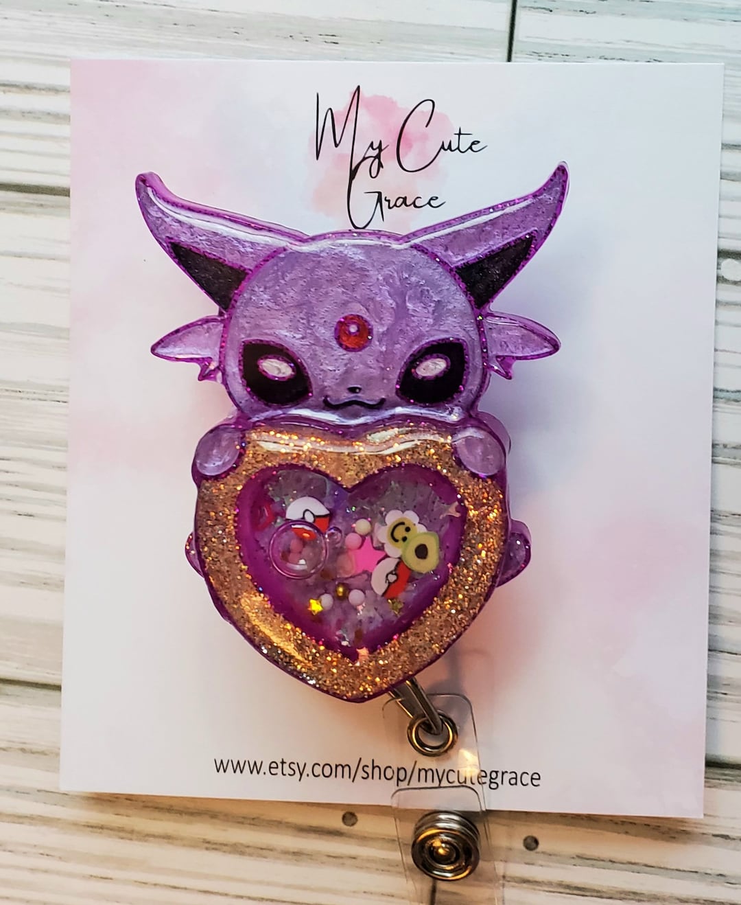 Cute Badge Reel Shaker Anime,kawaii Badge Reel Espe,gift Shaker Anime