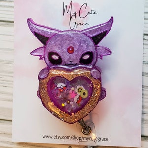 Kawaii Anime Badge Reel: Espeon Heart Shaker