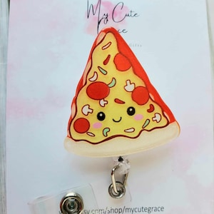 Love Pizza Badge Reel, Pizza Badge Reel, Pizza Addict Badge Holder, Nurses Badge Reel, Teacher Lanyard, Badge Buddy, Retractable Badge Reel