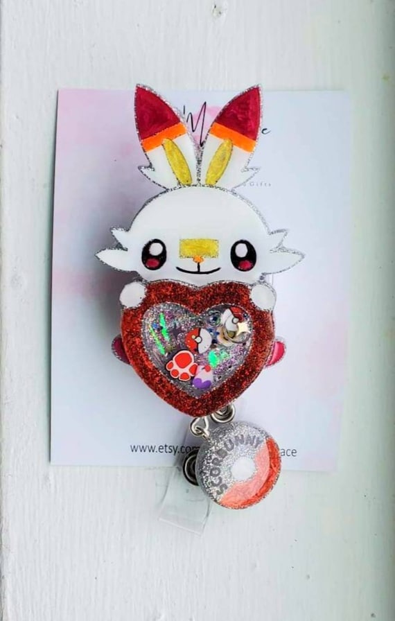 Anime Badge Reel Scorbunny,kawaii Bunny Badge Reel Anime,scorb Badge Reel  Cute Bunny -  Canada