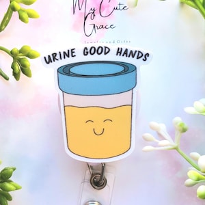 Urine good hands badge reel,urology badge reel,specimen badge reel ,doctor gift