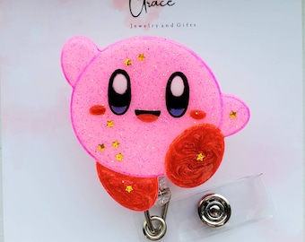 Handmade Kawaii Resin Badge Reel, Gaming Cute Retractable Reel