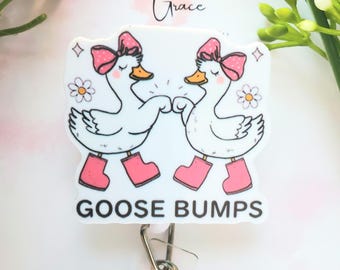 Goose Badge Reel: Girly Coquette ID Holder