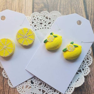 Lemon earrings resin,fruit earrings resin,lemon slice earrings stud earrings,stud earrings handmade,citrus earrings,lime earrings
