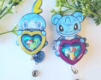Kawaii Anime Shaker Badge Reel: 3D Resin ID Holder