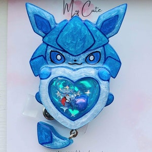 Handmade Anime Resin Shaker Badge Reel: Kawaii Nurse Gift