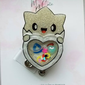 Badge reel cute shaker,badge reel egg cute badge reel anime ,kawaii shaker anime,nursing gift