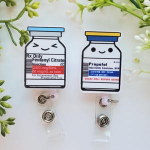 Badge Reel anesthesia, SRNA, CRNA, anesthesiology gift ,fenta badge ,propofol badge zzz