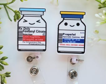 Anesthesia Badge Reel: SRNA, CRNA, Anesthesiology Gift