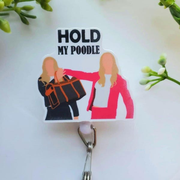 Hold My Poodle Badge Reel: Lustiger Film einziehbarer Ausweishalter