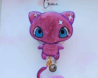 Kawaii Anime Badge Reel: 3D Resin ID Holder