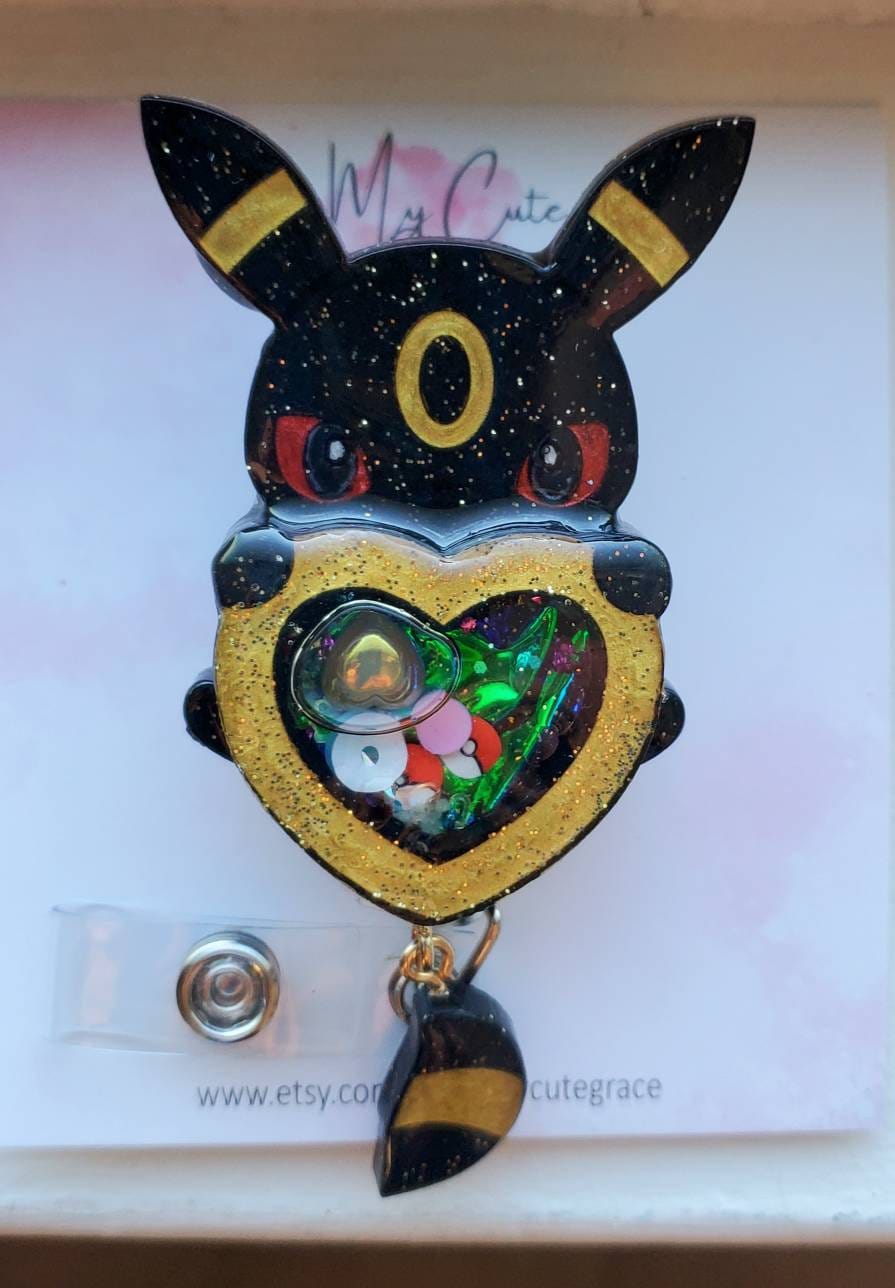 Anime Shaker Badge Reel: Umbreon Phone Grip