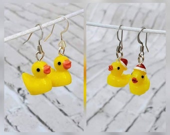 Little Duck Dangle Earrings: Hypoallergenic Kawaii Jewelry