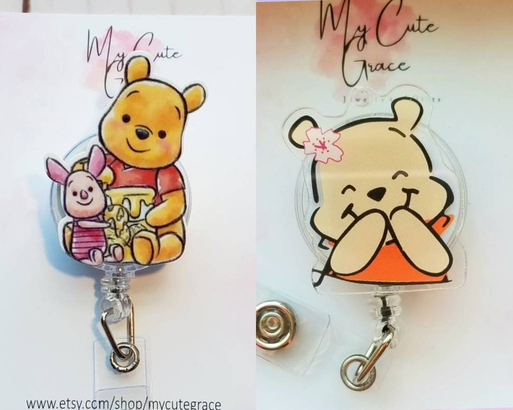 Winnie The Pooh Lanyard Porte-clés Porte-badge pour carte d'identité  (LD-Pooh New) 