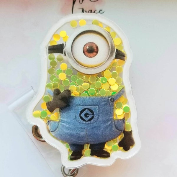 Cadeau de minions inspiré de bobine d'insigne, badge drôle mignon, minions de shaker, porte-clés de poignée de téléphone