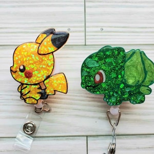 Anime Inspired Badge Reel: Glitter Cosplay ID Holder