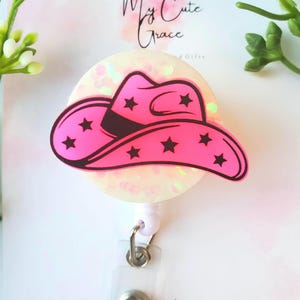 Abzeichen Rolle Western Frau Hut ,Abzeichen niedlich,Abzeichen Hut Pink, Abzeichen Rolle Kuh Mädchen pink, Abzeichen Rolle Spaß
