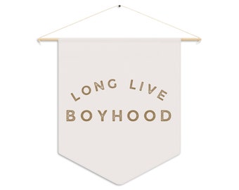 Long live boyhood -  Playroom Kids Room Banner | Pennant Style Flag | Custom Wall Hanging | Nursery Wall Decor Art Gender Neutral
