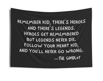 KIES KLEUREN - muurdecoratie jongenskamer, Sandlot citaat vlag muur kunst banner, kinderkamer honkbal decor wimpel