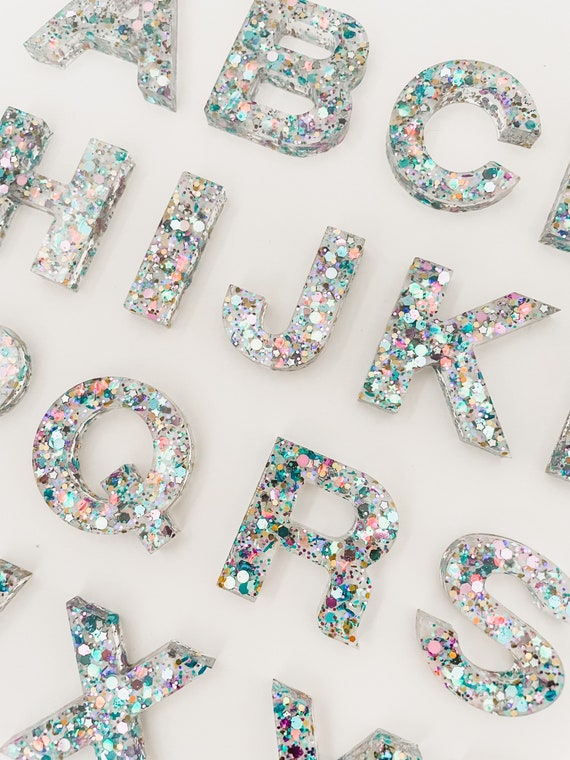 Handmade Epoxy Resin Alphabet Letters Set for Sensory Play and Etsy