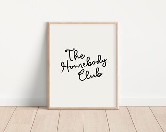 The Homebody Club Print Trendy Wall Art Prints Neutral Wall Decor Trendy Printable Art Living Room Decor Bar Cart Art Digital Prints