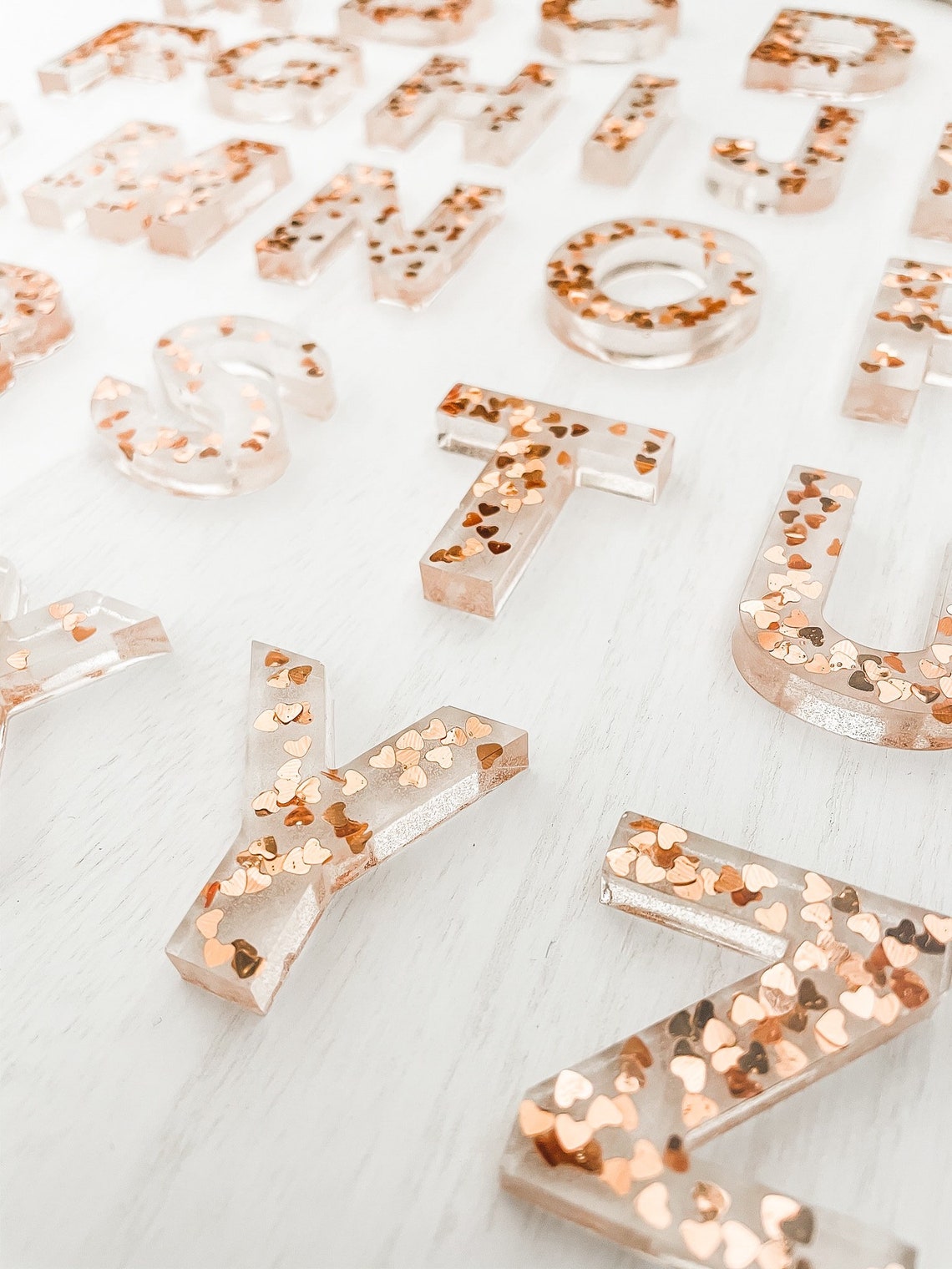 Handmade Epoxy Resin Alphabet Letters Set for Sensory Play and Etsy
