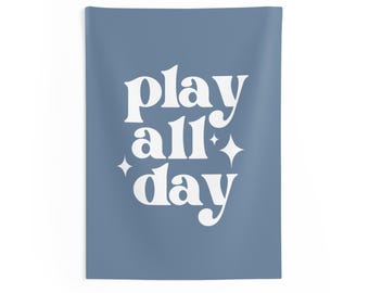 Play All Day Schild - Spielzimmer Schild - Kinderzimmer Wandbehang - Kinderzimmer Dekor - Spielzimmer Dekor