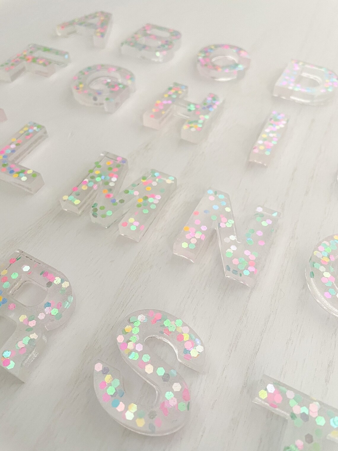 Handmade Epoxy Resin Alphabet Letters Set for Sensory Play and Etsy