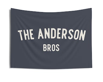 PICK FARBEN | Brother Kunst | Bruderschaft Wandbehang | Familienname Wandbehang | Jungenzimmer Wanddekoration | Bros personalisiertes Geschenk