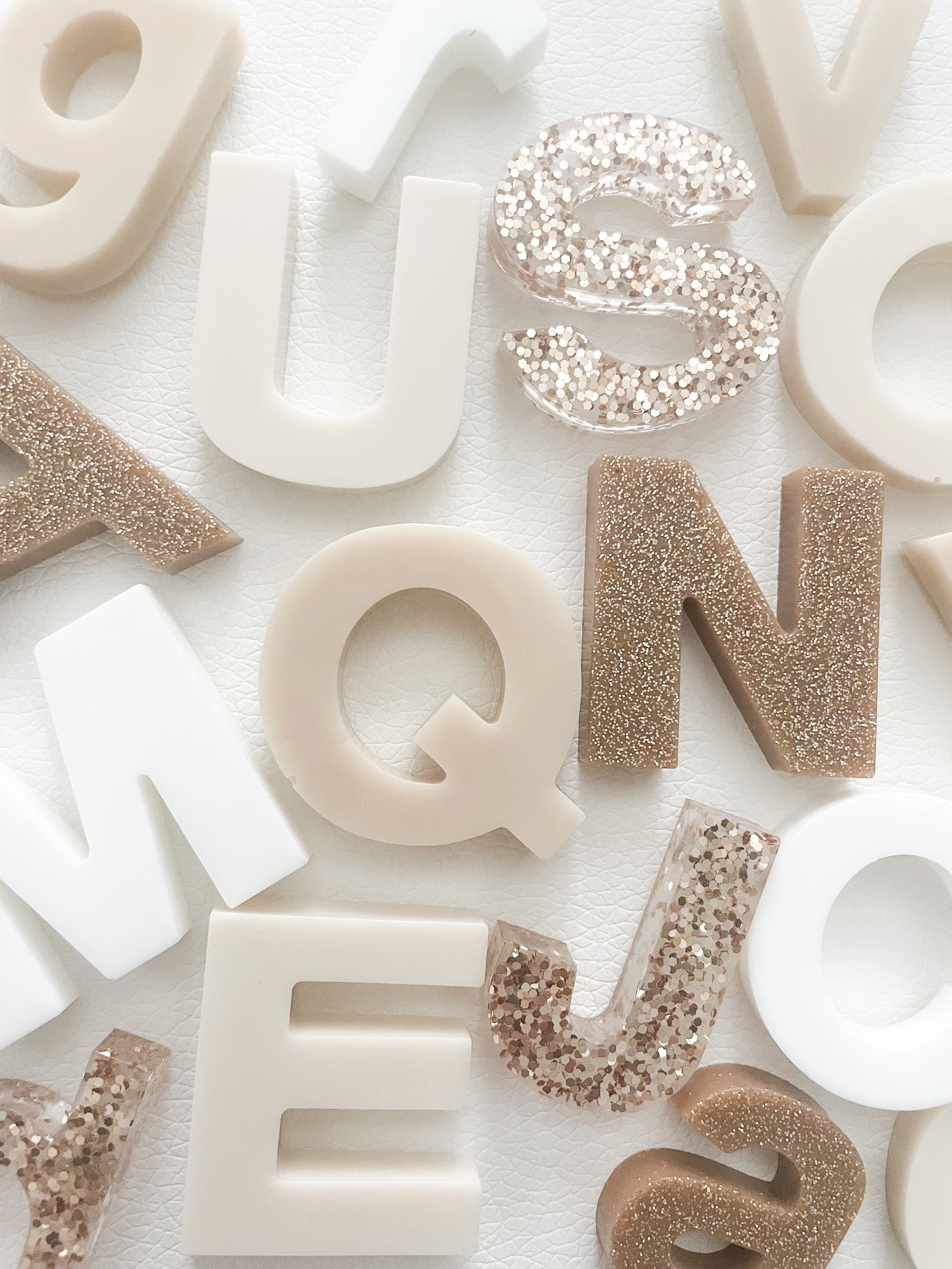 Handmade Epoxy Resin Alphabet Letters Set for Sensory Play and ...